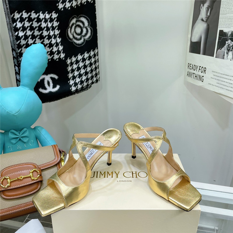 J1m*y Ch00 heeled satin sandals