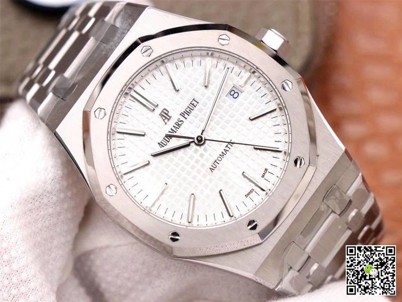 Replica Audemars P1g*et Royal Oak 15400ST.OO.1220ST.02 1:1 Best Edition ZF Factory White Dial Swiss ETA3120