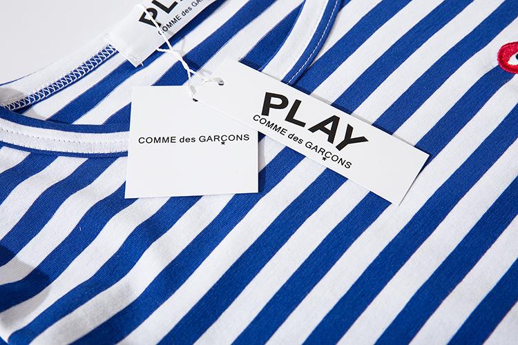 COMME DES GARCONS CDG PLAY Stripe Classical Long Sleeve Shirts
