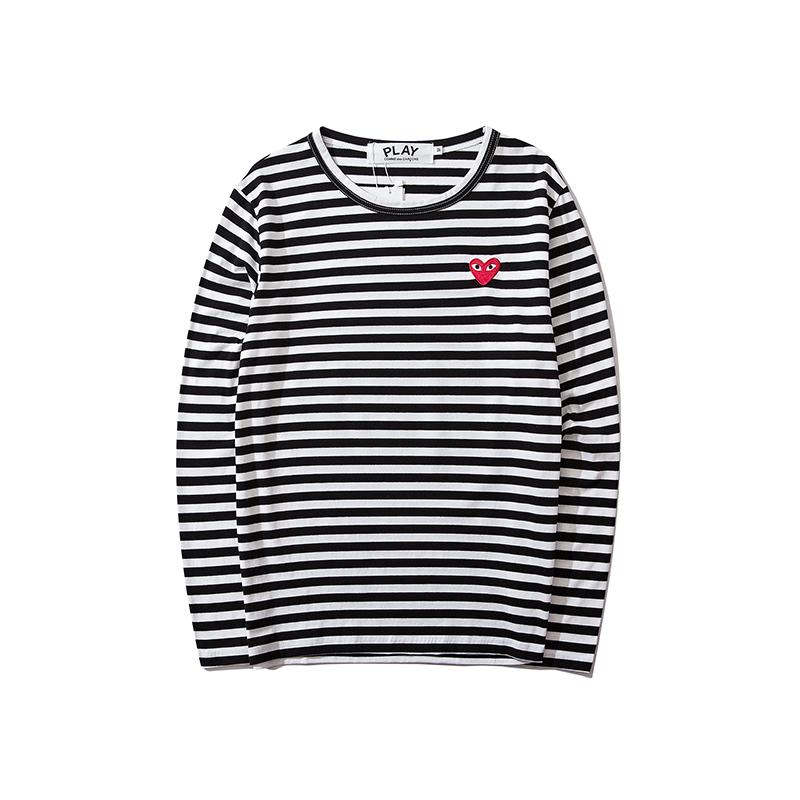 COMME DES GARCONS CDG PLAY Stripe Classical Long Sleeve Shirts