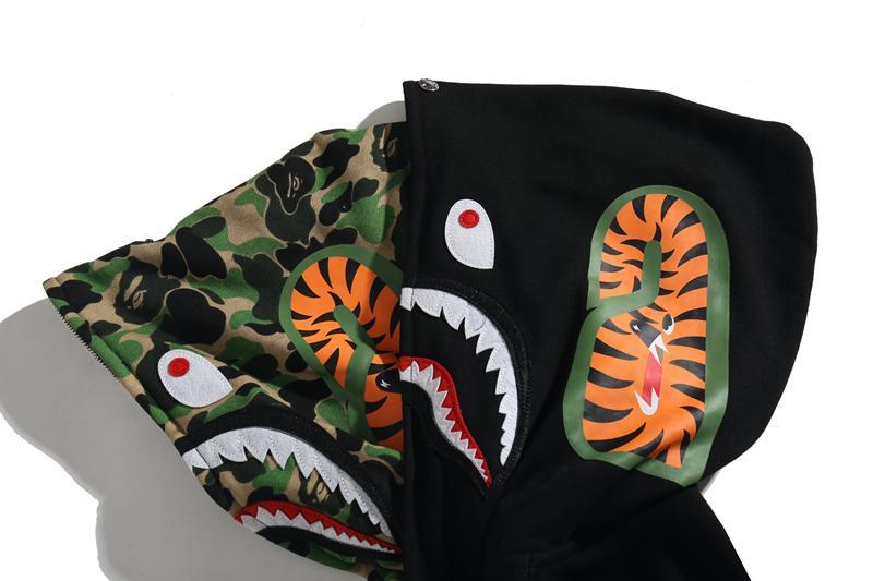 BAPE 2nd Shark Wide Full Zip Double Hoodie