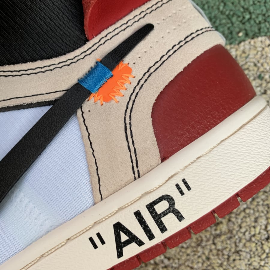 OFF WHITE Air Jordan 1 Chicago Red Extended Size