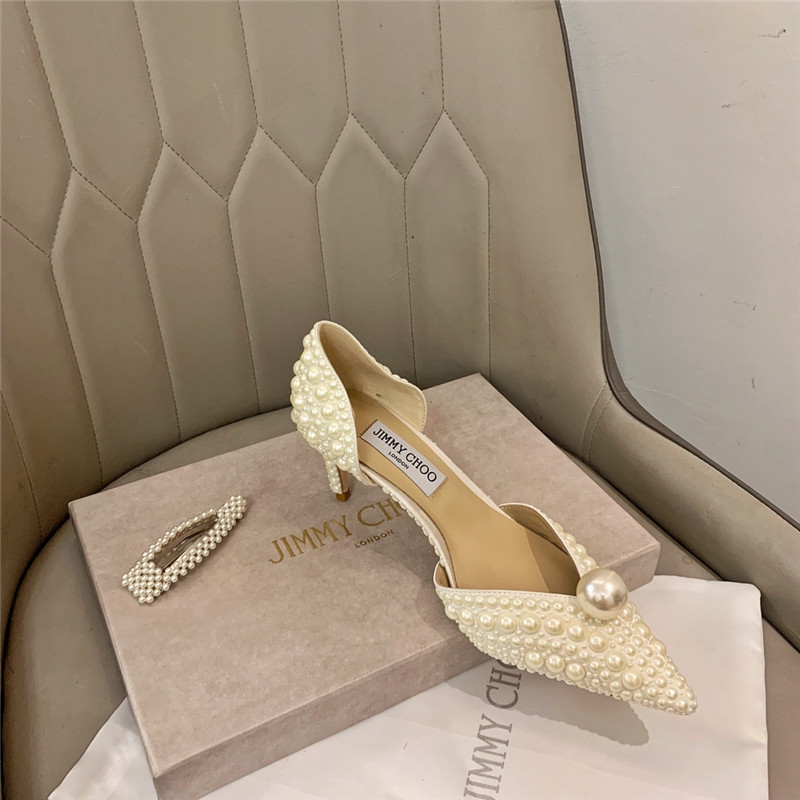 J1m*y Ch00 pearl heels