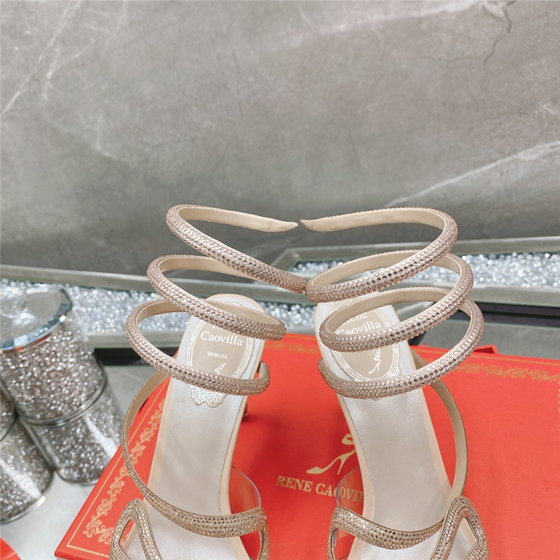 Rene Caovilla Heels Dupe snake crystal high heel sandals