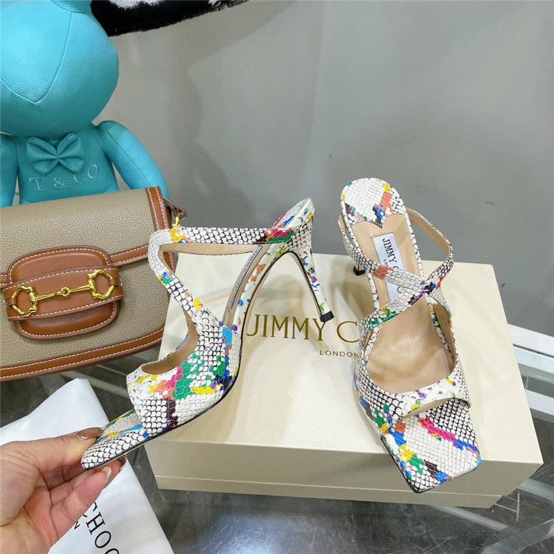 J1m*y Ch00 heeled satin sandals