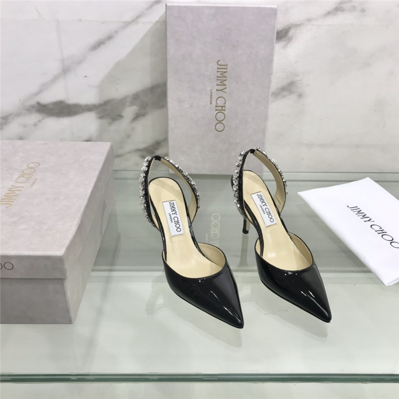 J1m*y Ch00 Pearl Heels Dupe rhinestone heeled sandals