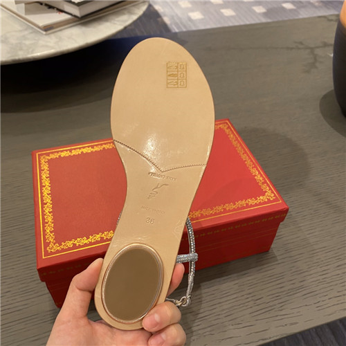 rene caovilla flat sandals