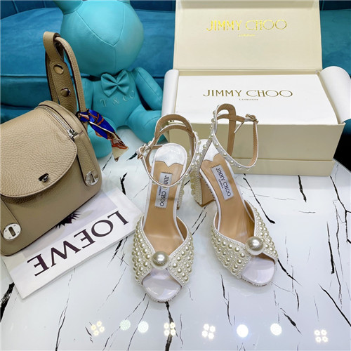 J1m*y Ch00 pearl  block heels