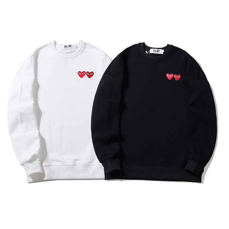 Comme Des Garcons Play Double Heart Hoodie 3097
