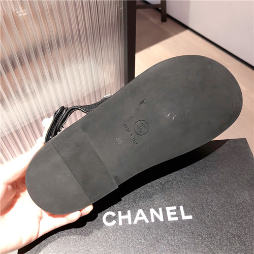 Ch**el flat sandals womens