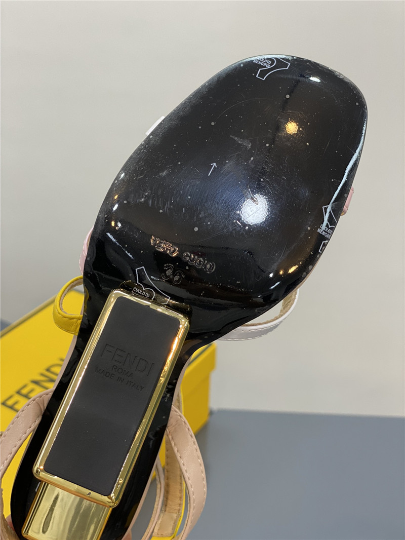 F**di mink heeled sandals