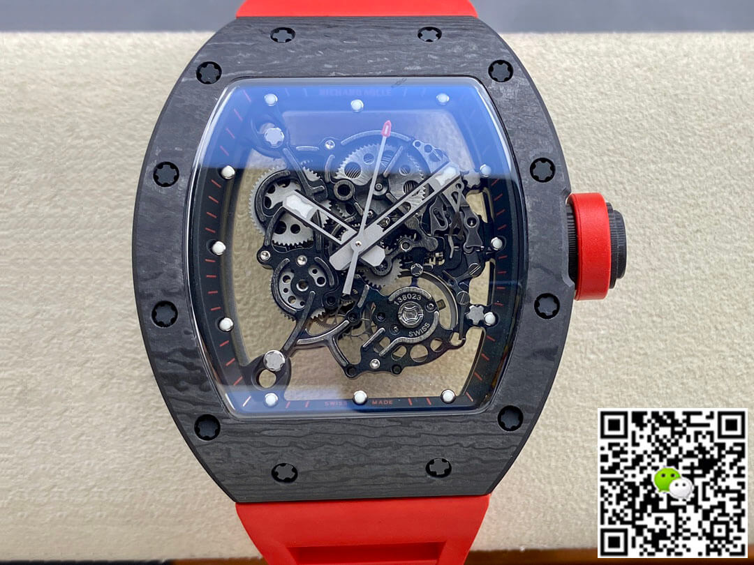 Replica Richard Mille RM-055 1:1 Best Edition BBR Factory Red Strap