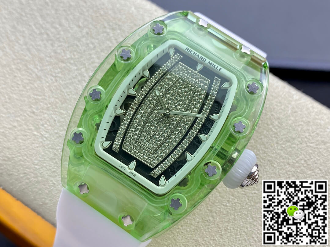 Richard Mille Replica RM07-02 Pink Lady Sapphire 1:1 Best Edition RM Factory Transparent Dial