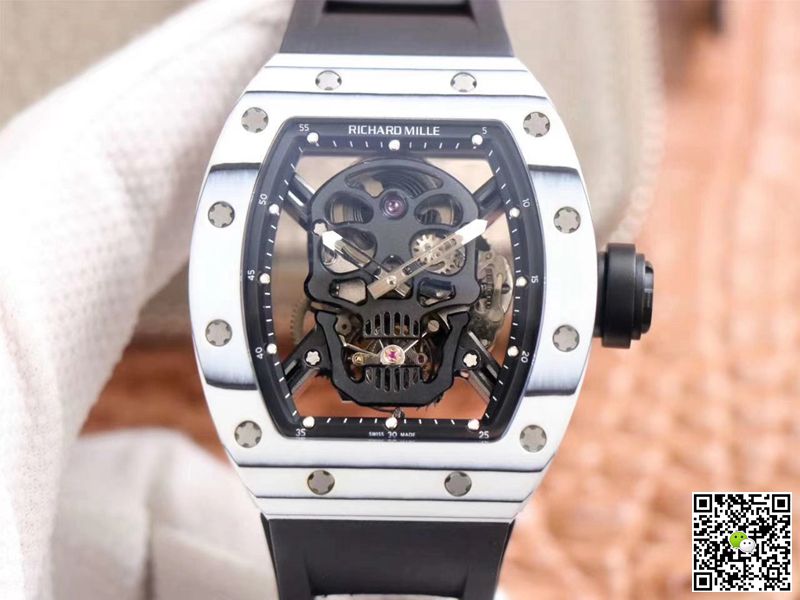Replica Richard Mille RM052-01 1:1 Best Edition JB Factory White Ceramic Swiss Tourbillon