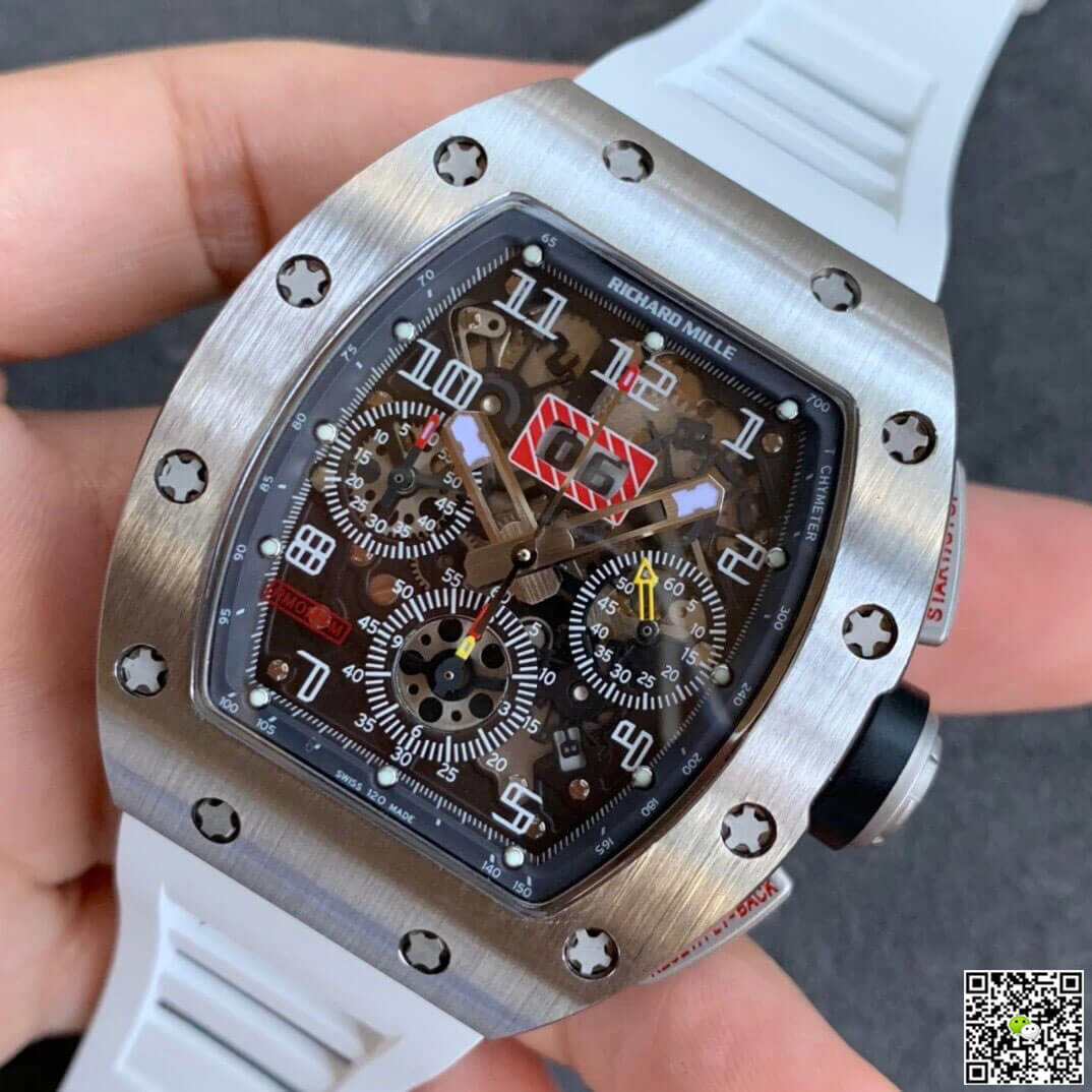 Replica Richard Mille RM11 1:1 Best Edition KV Factory Titanium White Strap