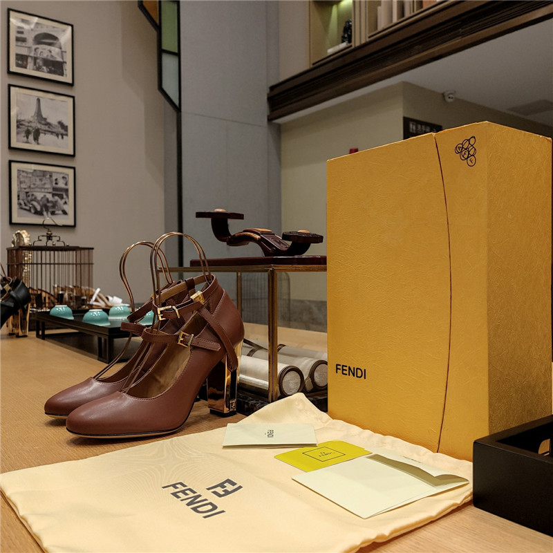 F**di electroplated high heel sandals