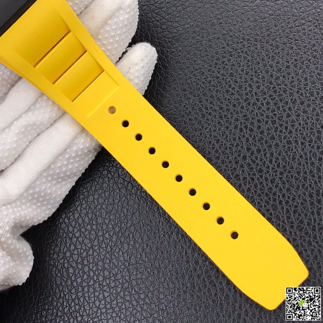 Replica Richard Mille RM-011 1:1 Best Edition KV Factory Yellow Strap
