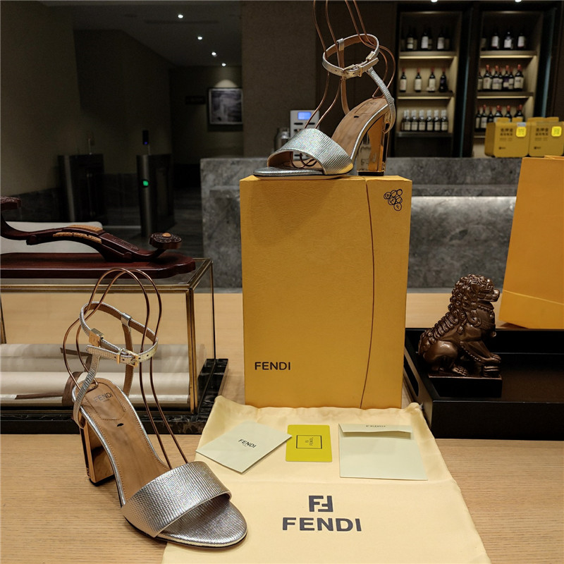 F**di electroplated high heel sandals