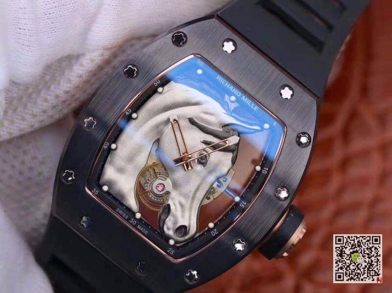 Replica Richard Mille Polo Club Saint Tropez RM52-02 KV Factory 1:1 Best Edition Swiss ETA8215 Silver Horse Dial