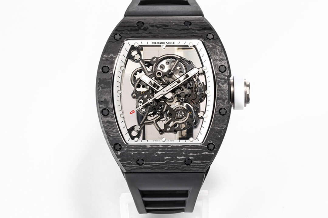 Replica Richard Mille RM055 NTPT 1:1 Best Edition BBR Factory Black Strap
