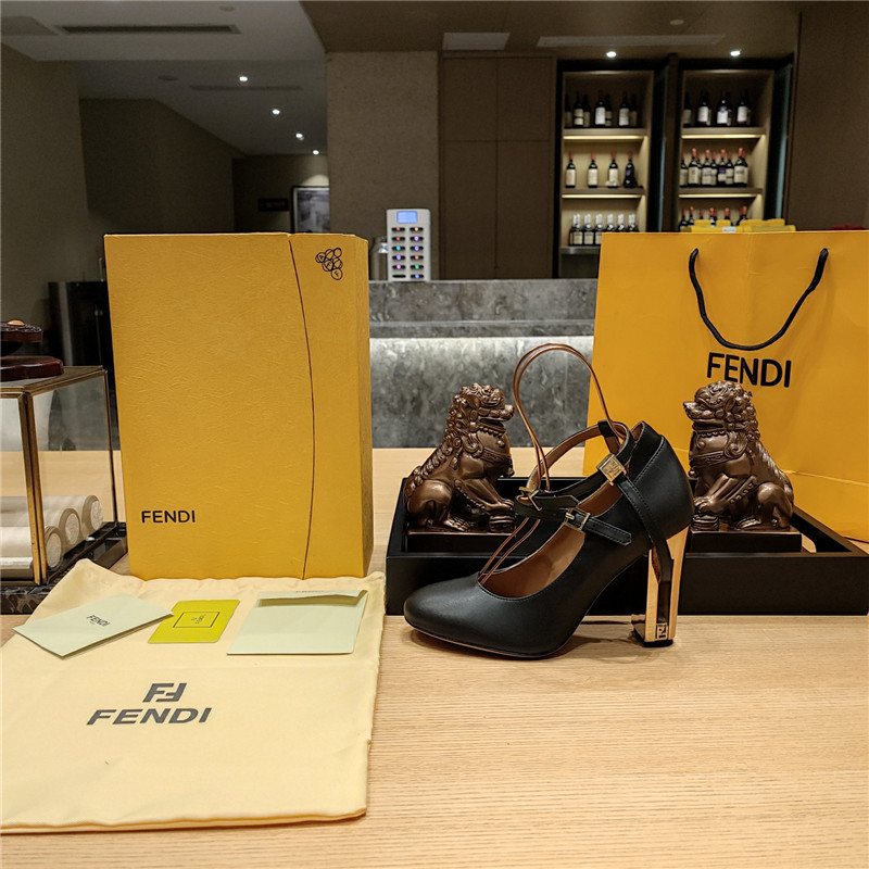 F**di electroplated high heel sandals