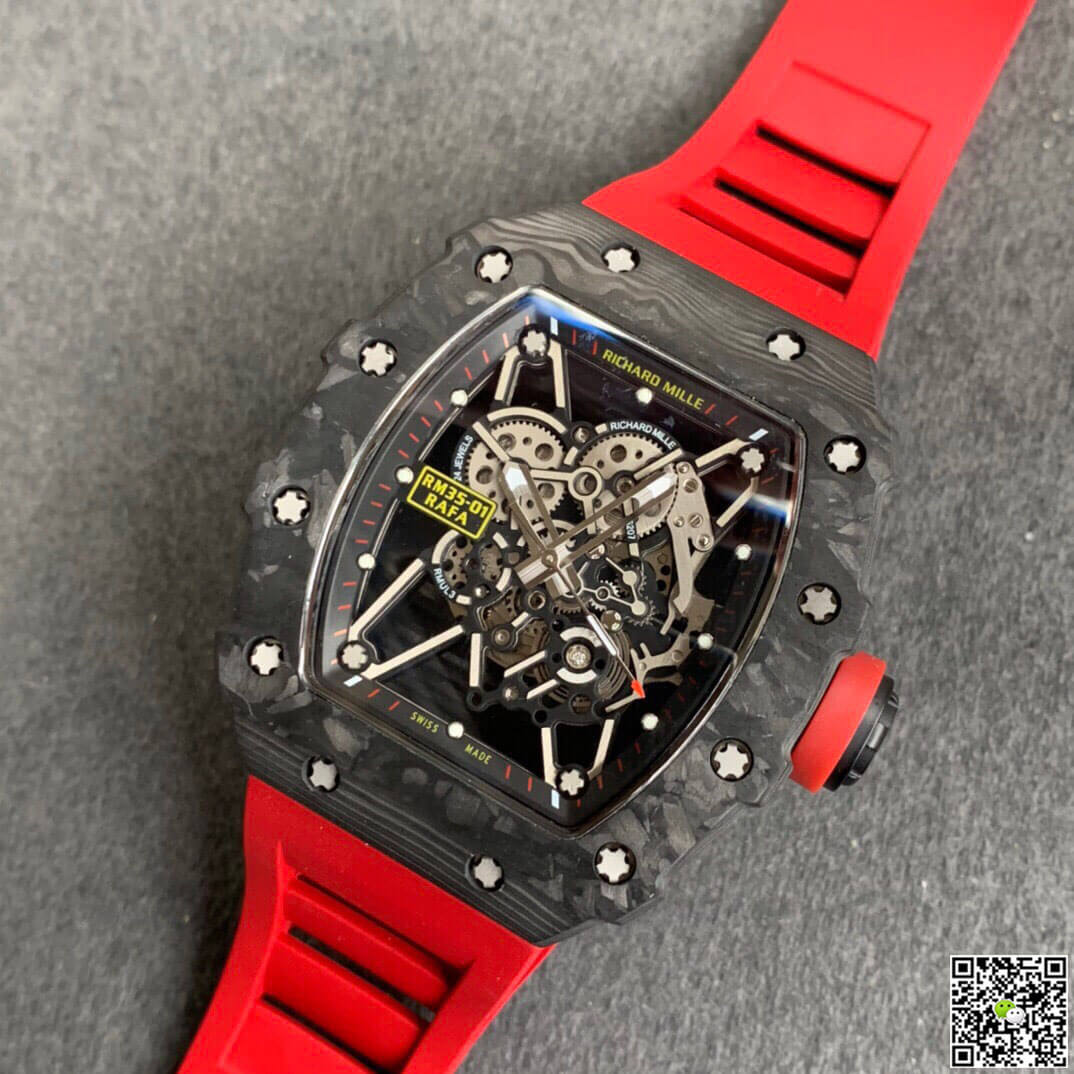 Replica Richard Mille RM35-01 1:1 Best Edition KV Factory Red Strap