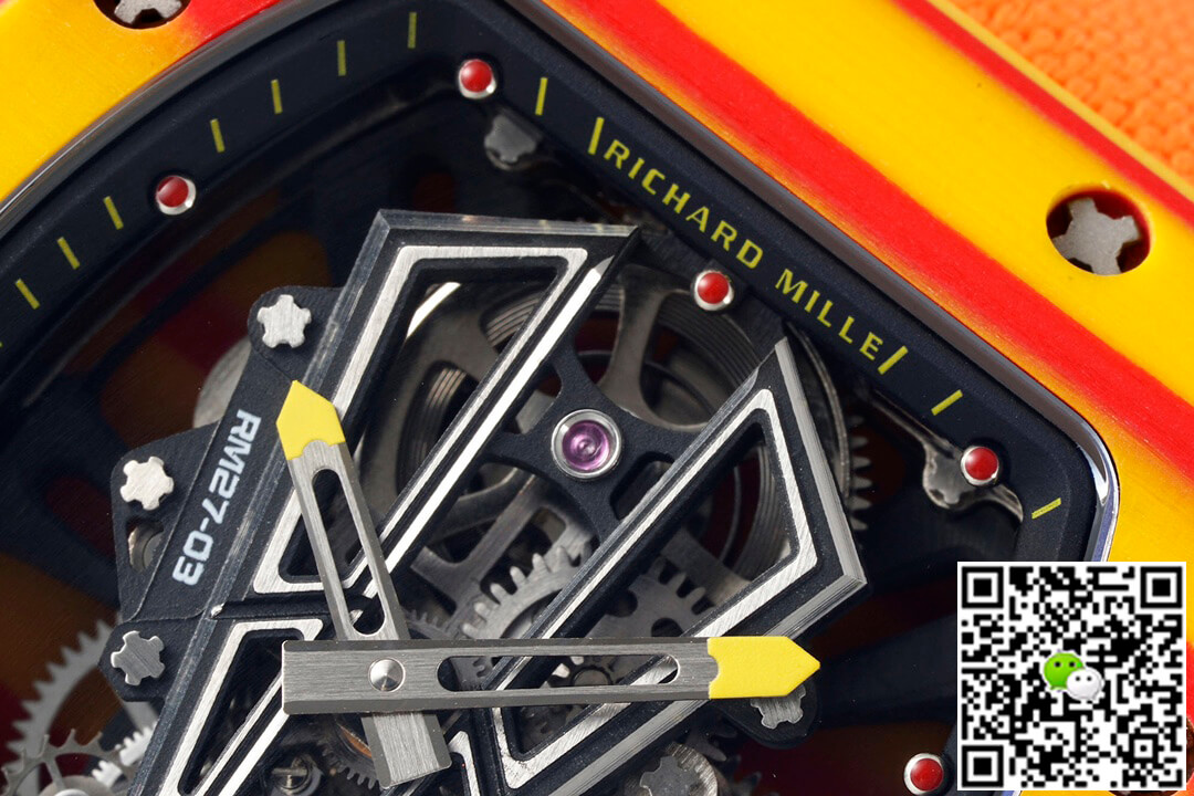 Replica Richard Mille RM27-03 Rafael Nadal Tourbillon 1:1 Best Edition RM Factory Orange Strap