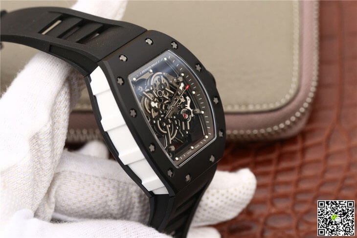 Replica Richard Mille RM055 1:1 Best Edition KV Factory Black Strap