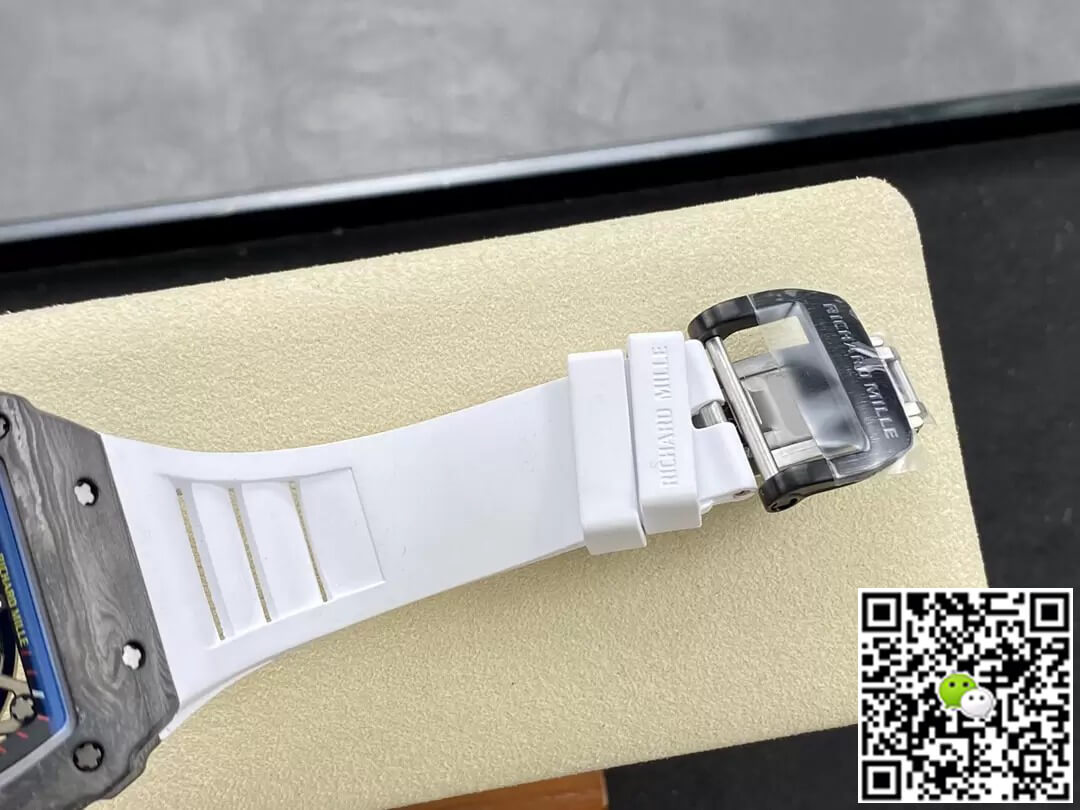 Richard Mille Replica RM35-02 1:1 Best Edition T+ Factory Carbon Fiber White Strap