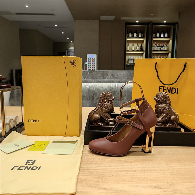 F**di electroplated high heel sandals