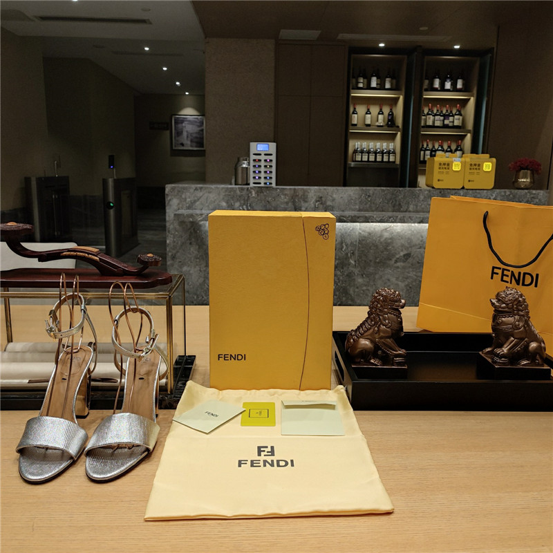 F**di electroplated high heel sandals