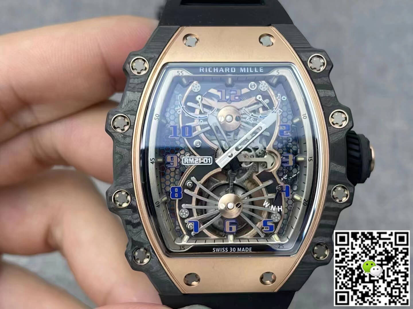 Replica Richard Mille RM21-01 1:1 Best Edition RM Factory Tourbillon Skeleton Dial