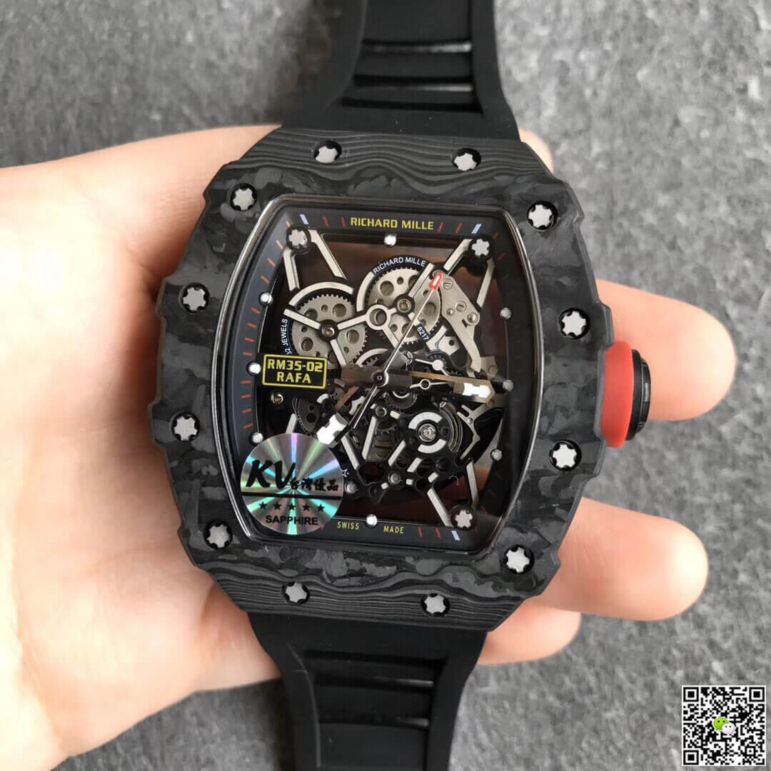Replica Richard Mille RM35-02 1:1 Best Edition KV Factory V3 Black Strap