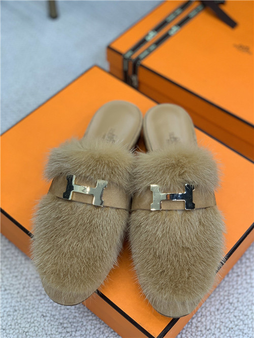 H**me5 mink loafers slippers
