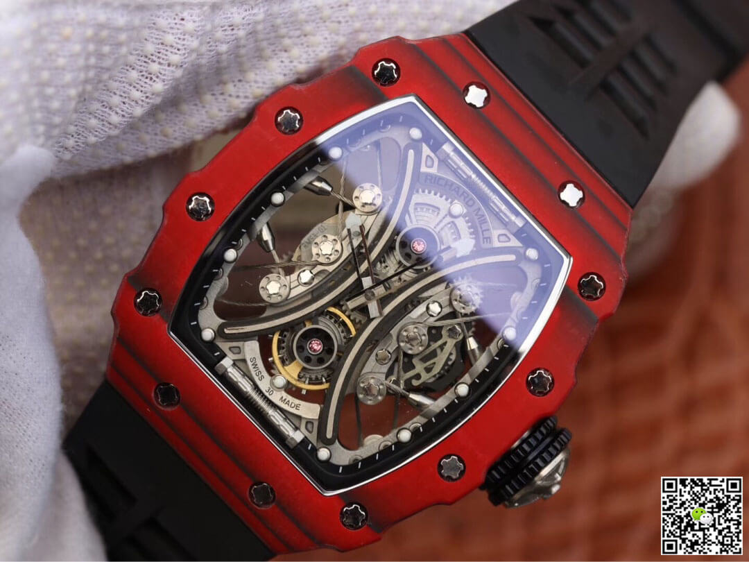 Replica Richard Mille RM53-01 1:1 Best Edition KV Factory TPT Carbon Fiber Black Strap