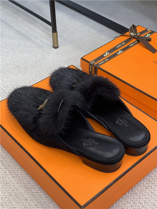 H**me5 mink loafers slippers