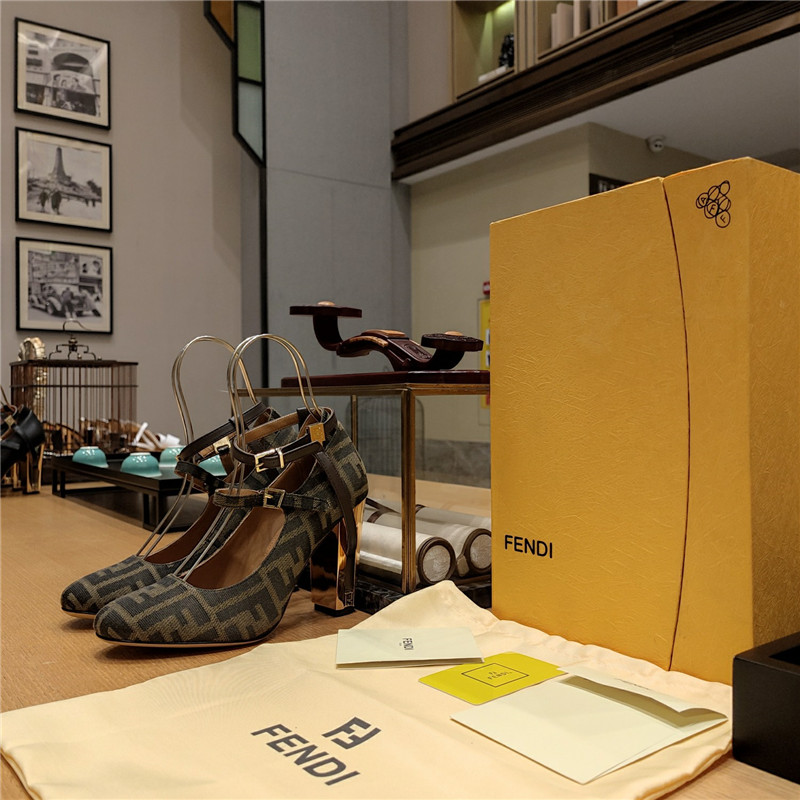 F**di electroplated high heel sandals