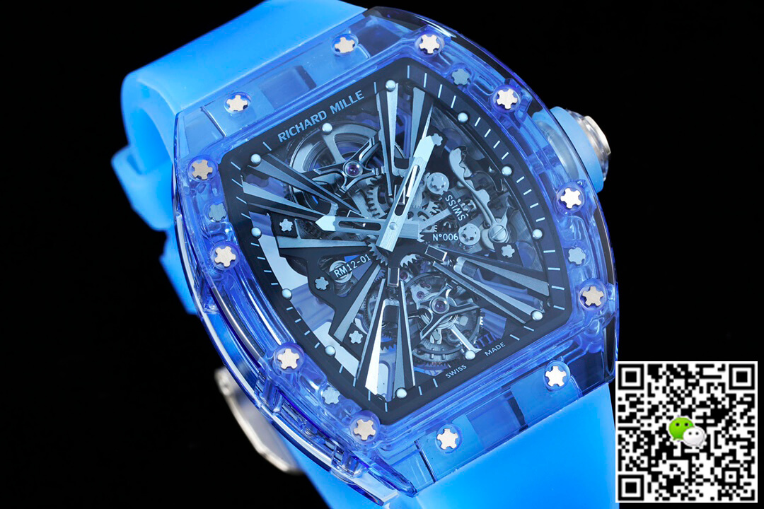 Richard Mille Replica RM12-01 1:1 Best Edition RM Factory Tourbillon Transparent Version Case