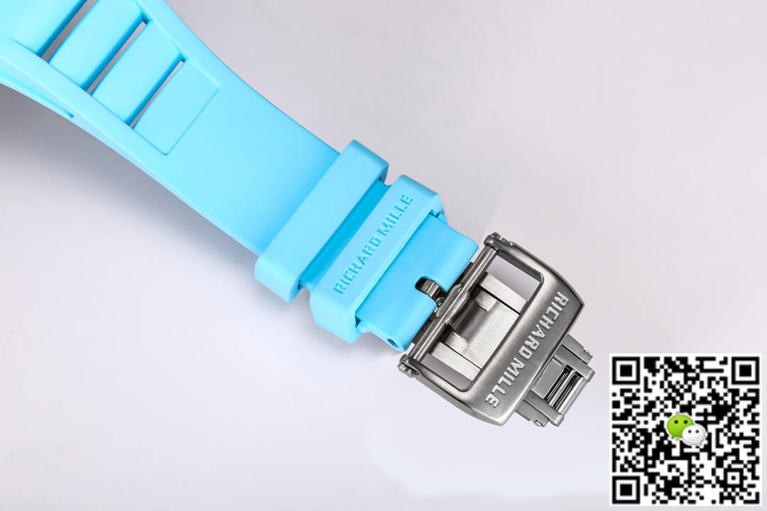 Replica Richard Mille RM-055 1:1 Best Edition BBR Factory Ceramic Case Blue Strap