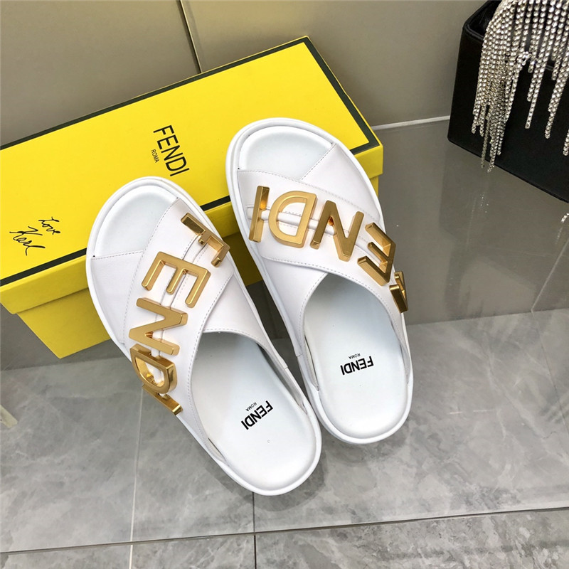 F**di cross flat sandals