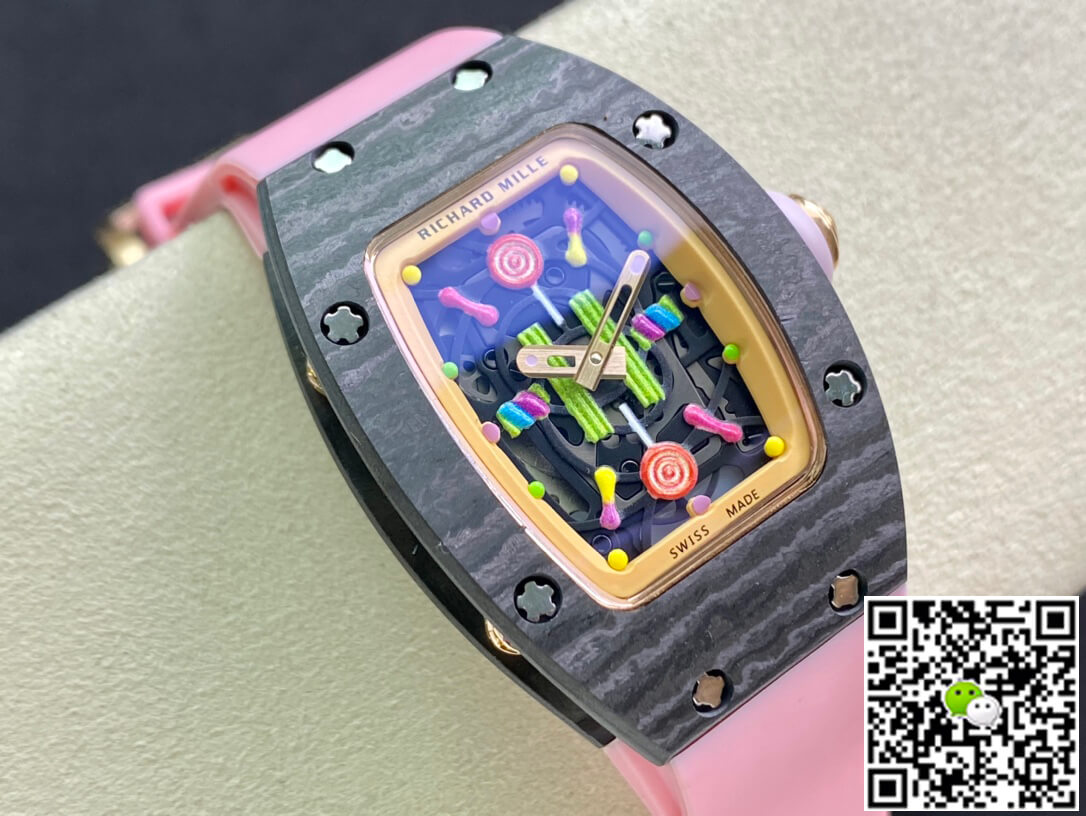 Richard Mille Replica RM-07 Bon Bon 1:1 Best Edition RM Factory Pink Strap