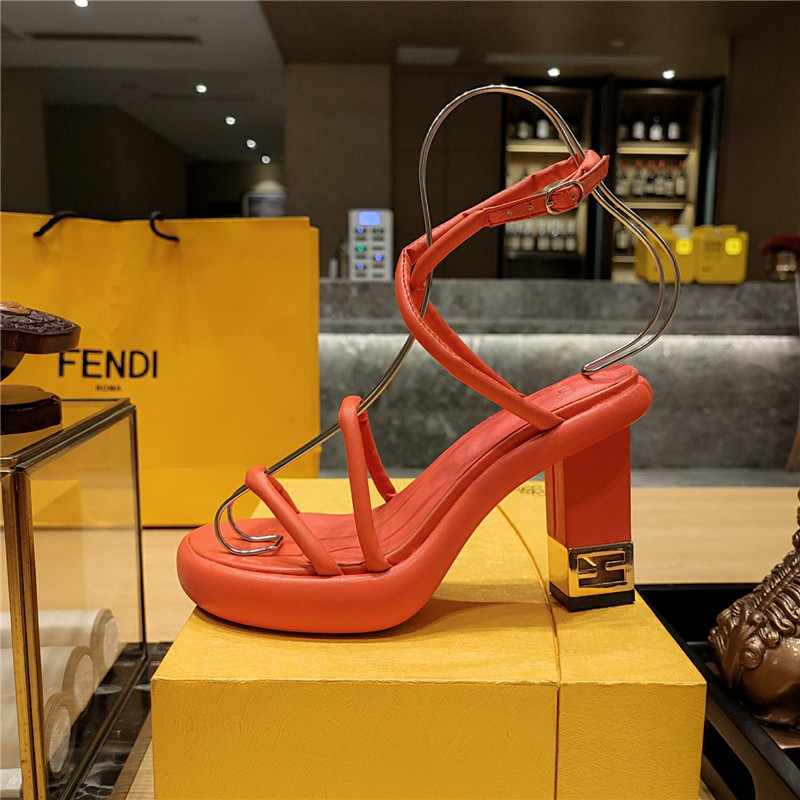 F**di color block haute couture sandals