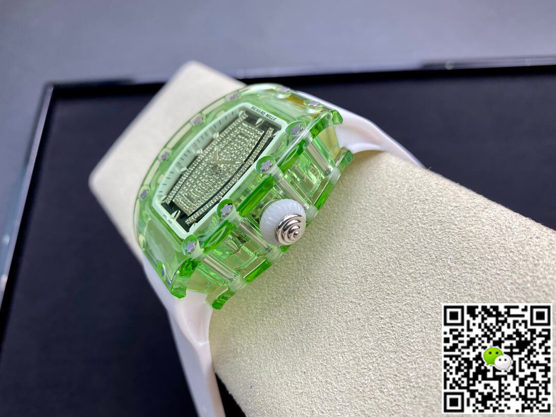 Richard Mille Replica RM07-02 Pink Lady Sapphire 1:1 Best Edition RM Factory Transparent Dial