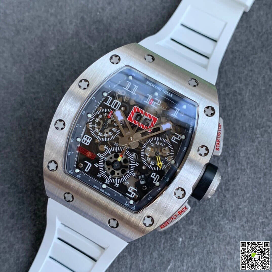 Replica Richard Mille RM11 1:1 Best Edition KV Factory Titanium White Strap