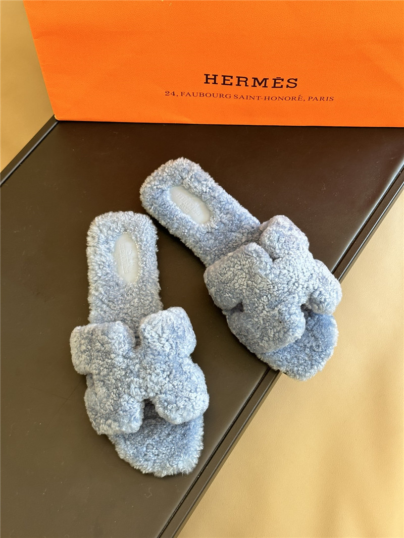 H**me5 fur roll cake hair H slippers
