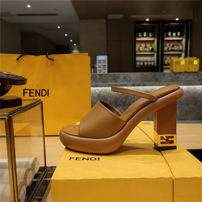 F**di block heel sandals