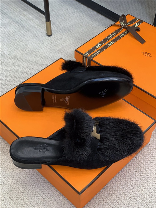 H**me5 mink loafers slippers