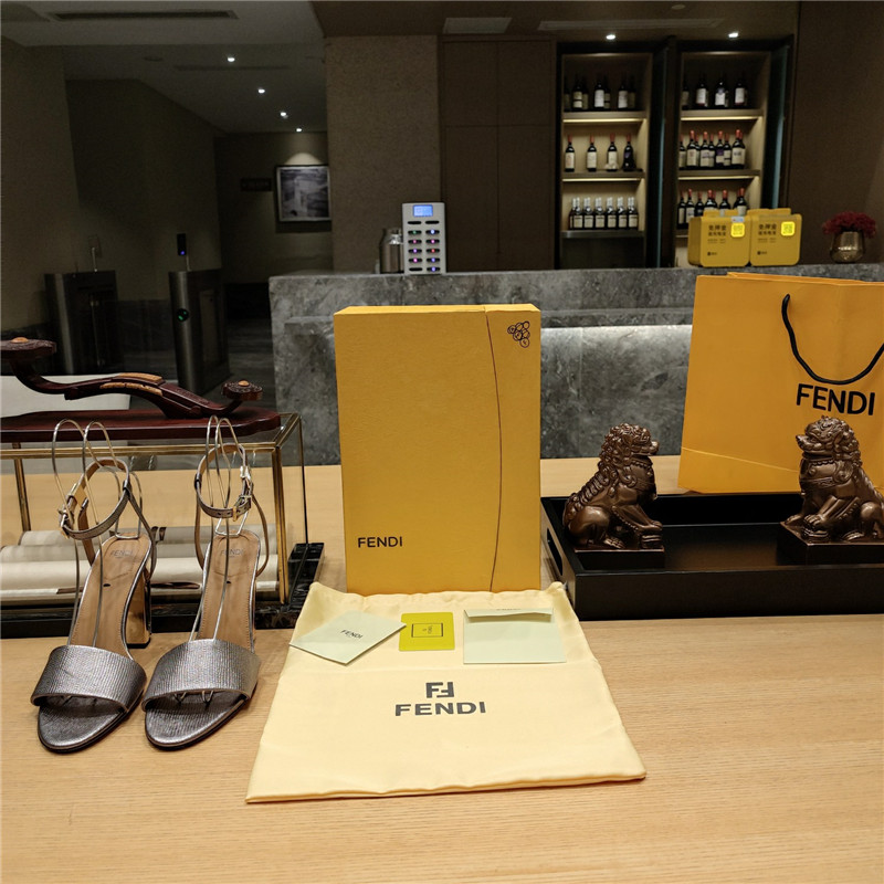 F**di electroplated high heel sandals