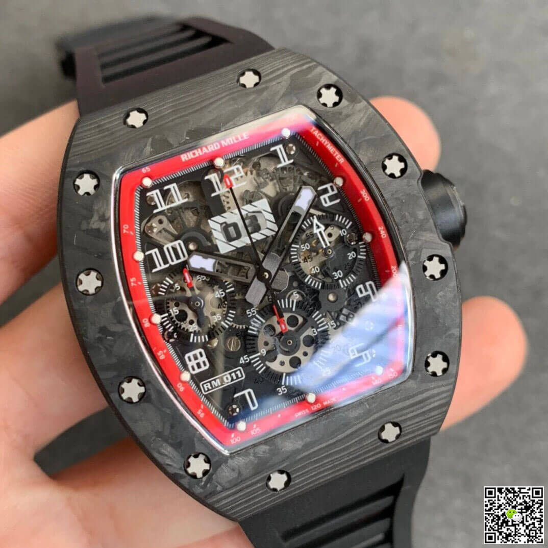 Replica Richard Mille RM011 1:1 Best Edition KV Factory Carbon Fiber Case
