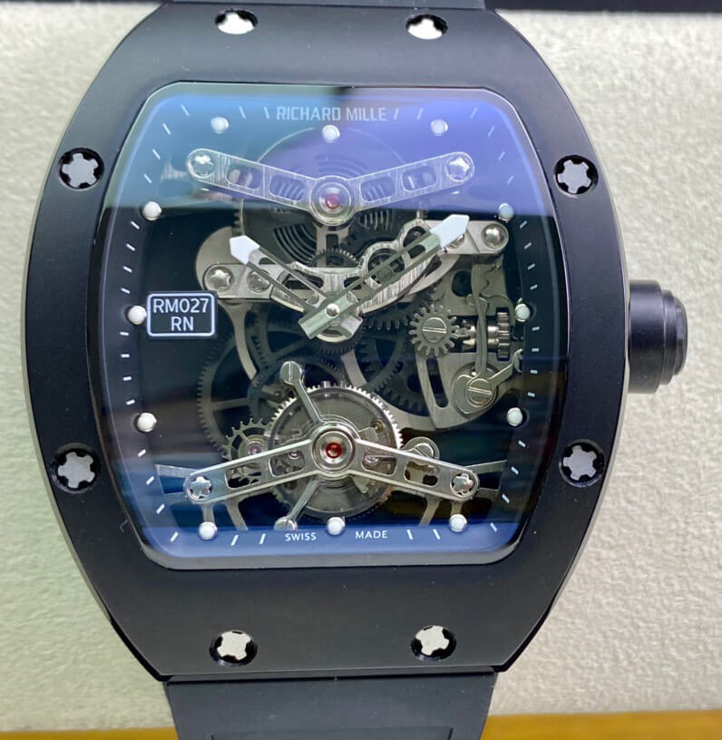 Replica Richard Mille RM027 1:1 Best Edition EUR Factory Transparent Black Dial